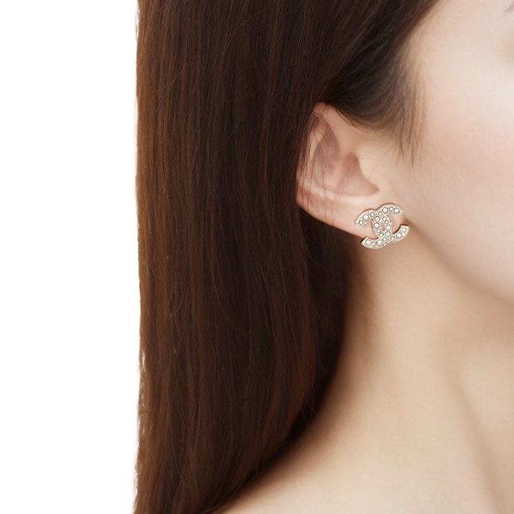 Chanel Pearl Double C Earrings