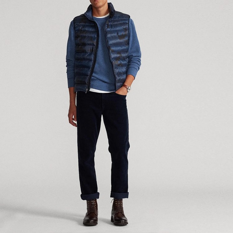 Polo Ralph Lauren Camo Zip Vest Blue