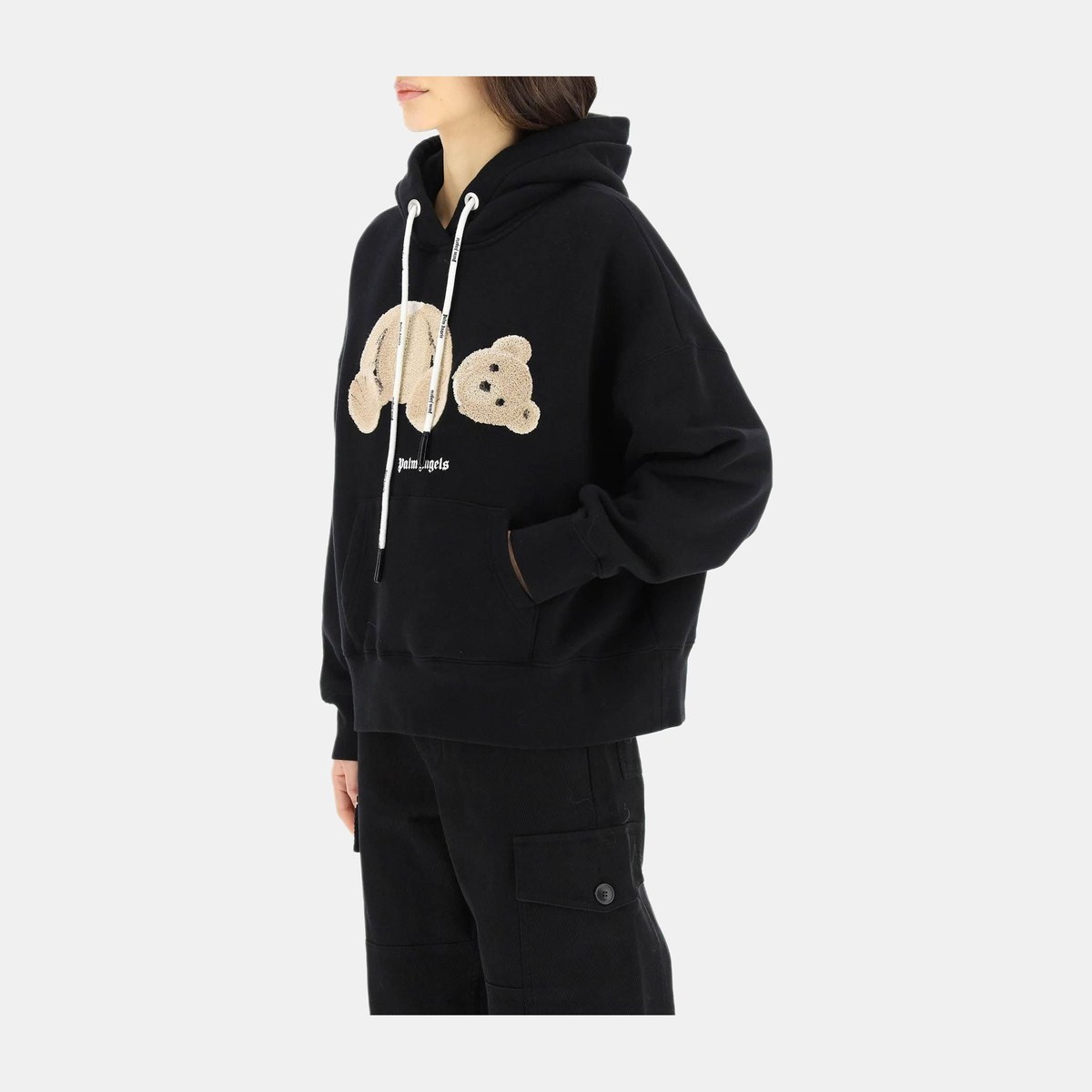 Palm Angels SS22 Animal Embroidered Hoodie Black
