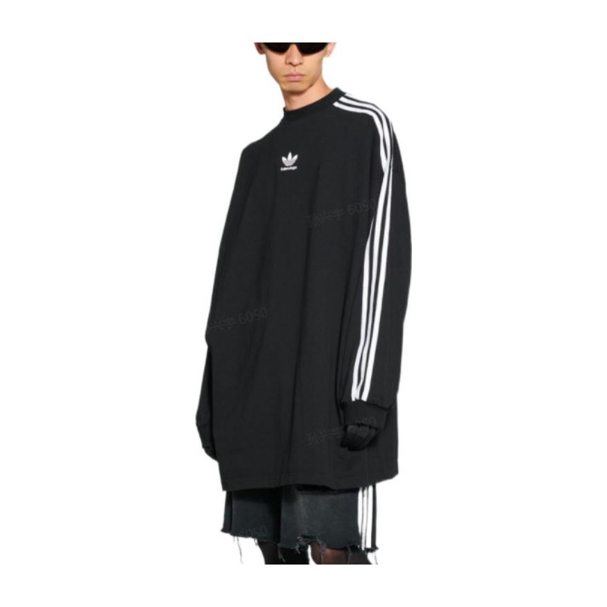 Balenciaga x adidas Logo Print Crewneck T-Shirt Black