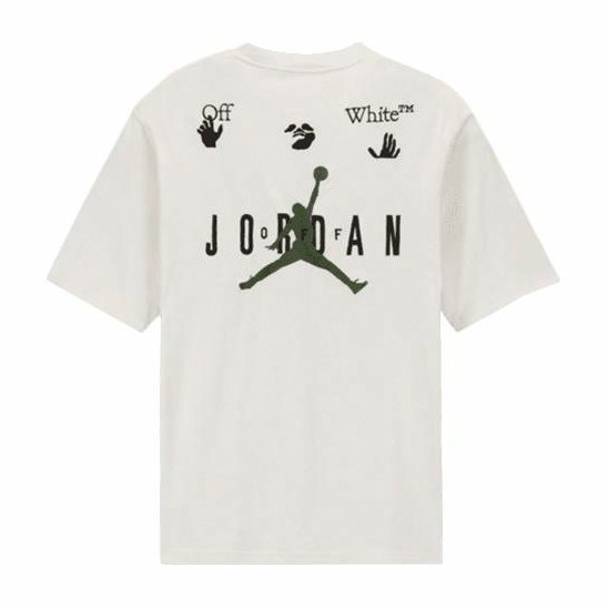 Jordan x OFF-WHITE Logo Embroidered T-Shirt