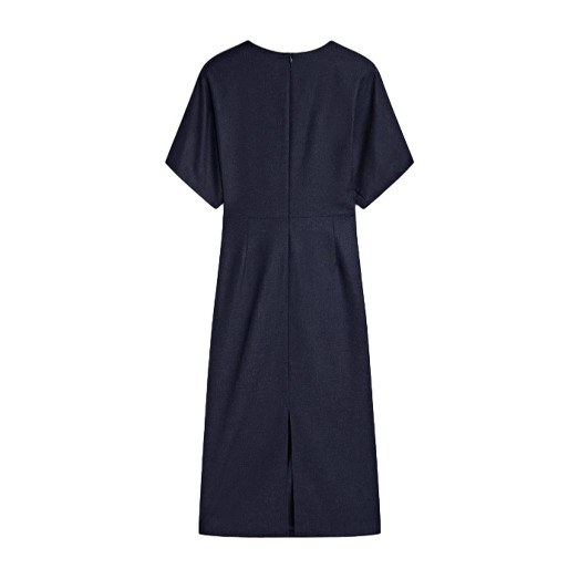 Massimo Dutti Navy Midi Dress