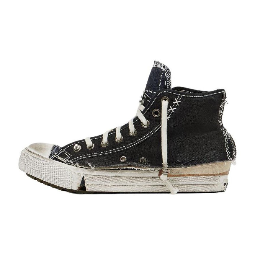 Maison Margiela Loved to Death High Top Canvas Sneakers Black