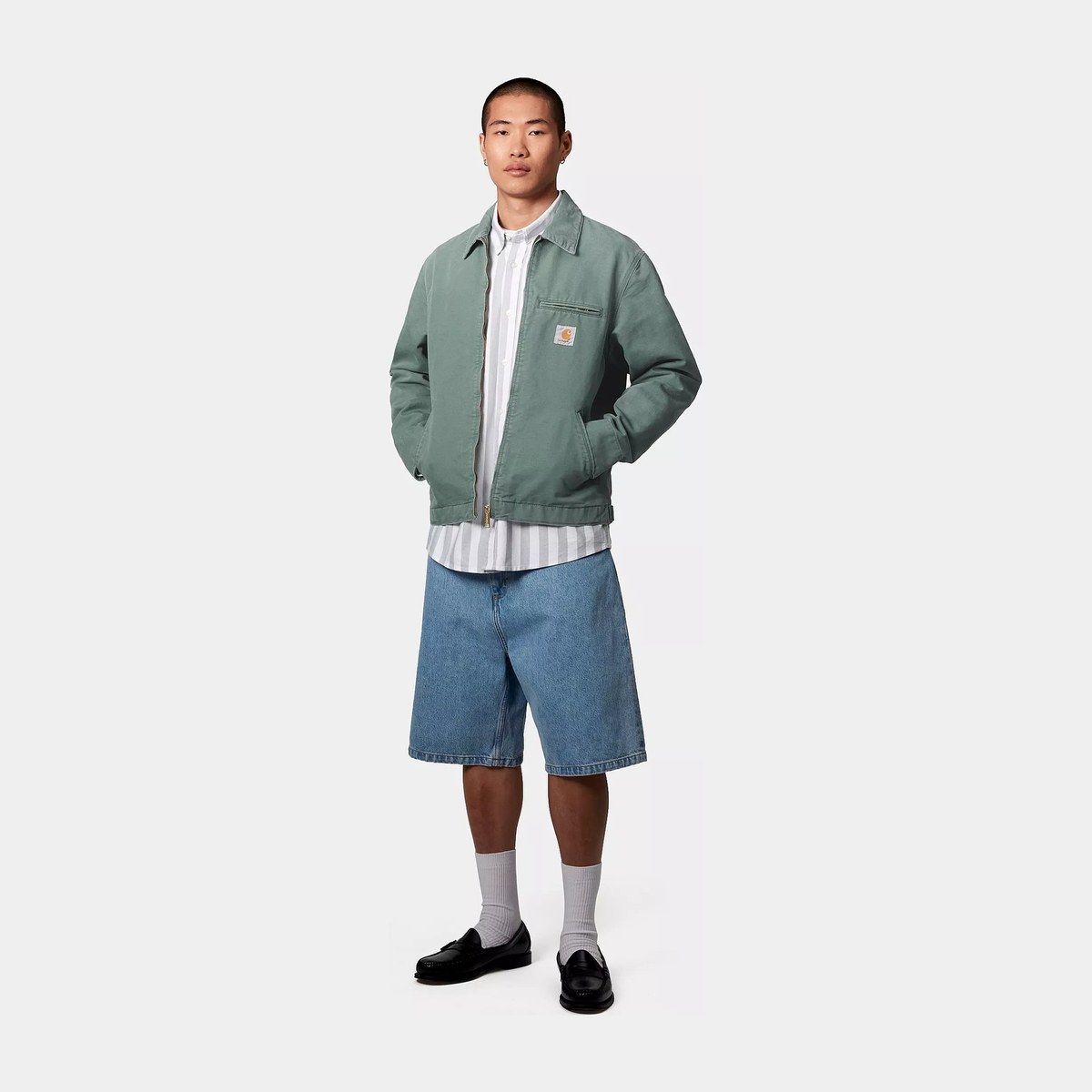 Carhartt WIP Detroit Jacket Silver Pine Green