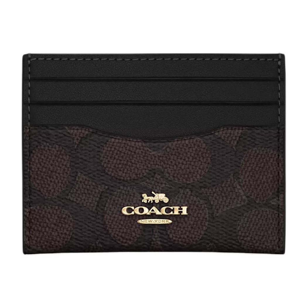 COACH Logo Multi-Card Mini Wallet Black