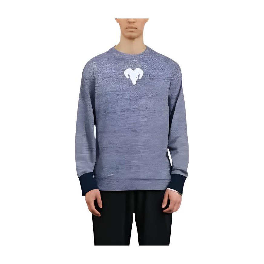 Maison Margiela SS22 Printed Crewneck Long Sleeve Tee Purple