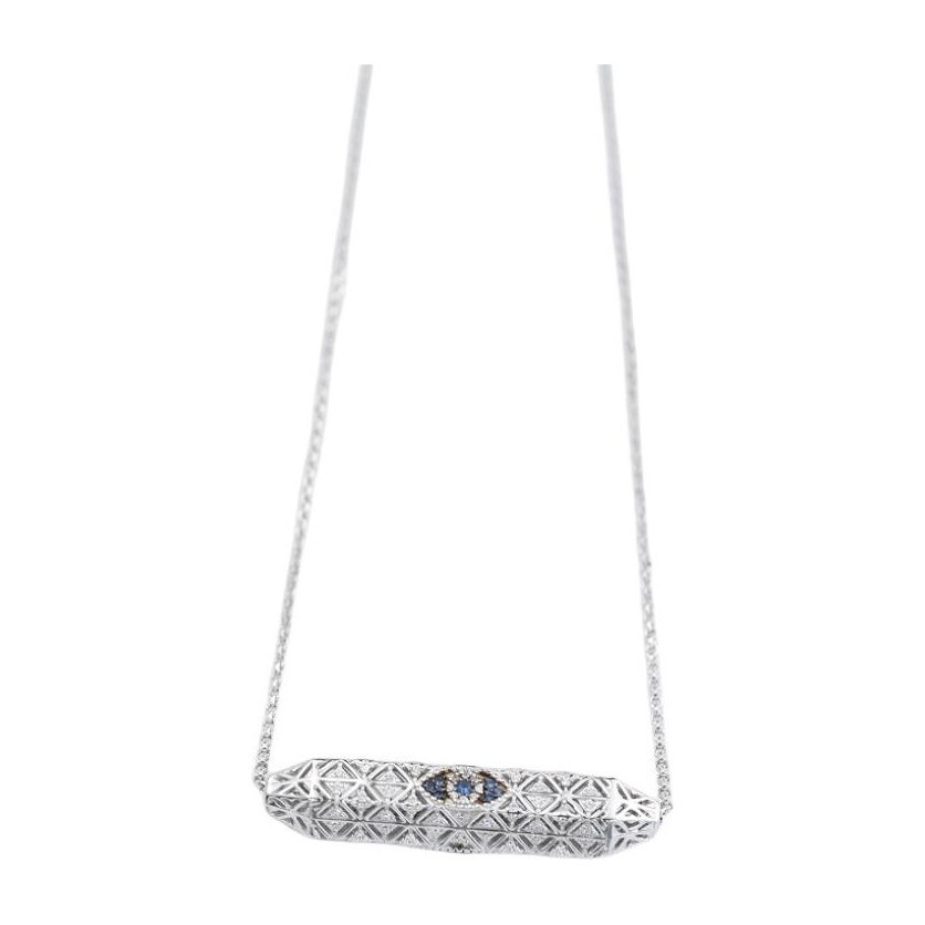 apm Monaco Evil Eye Necklace Silver