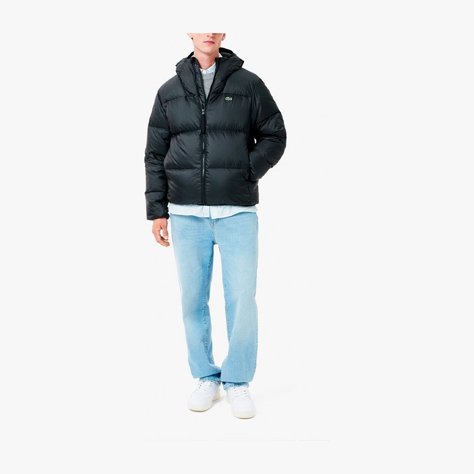 Lacoste Hooded Down Jacket Black