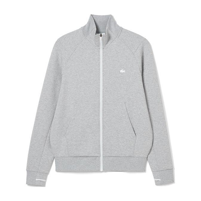Lacoste Silver Grey Zip Sweatshirt