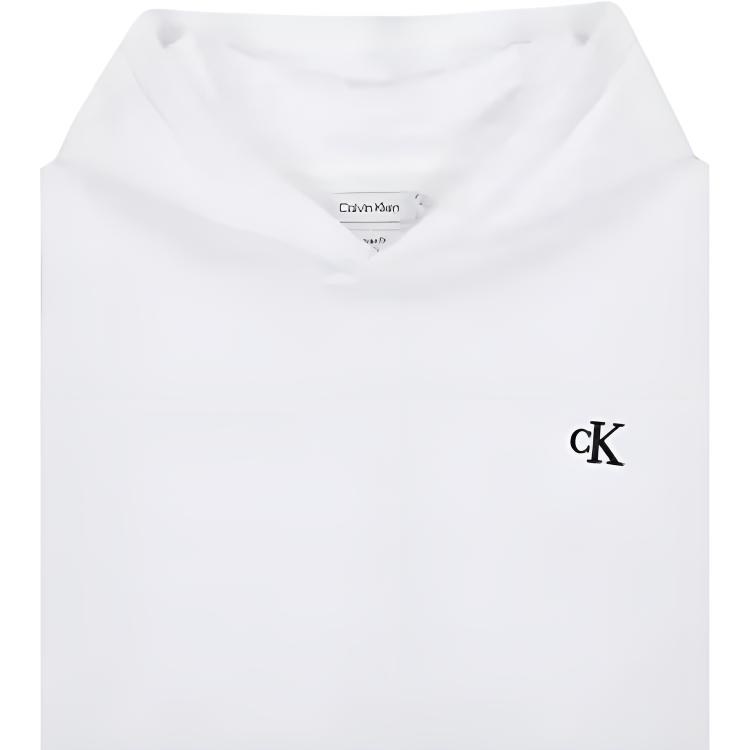 Calvin Klein Embroidered Hoodie White