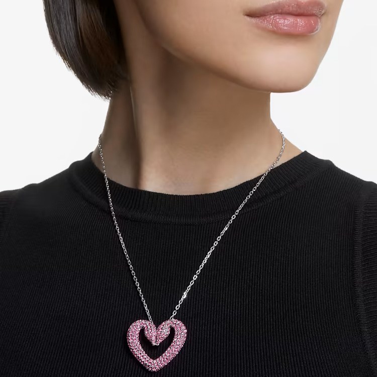 Swarovski Una Heart Pendant Pink
