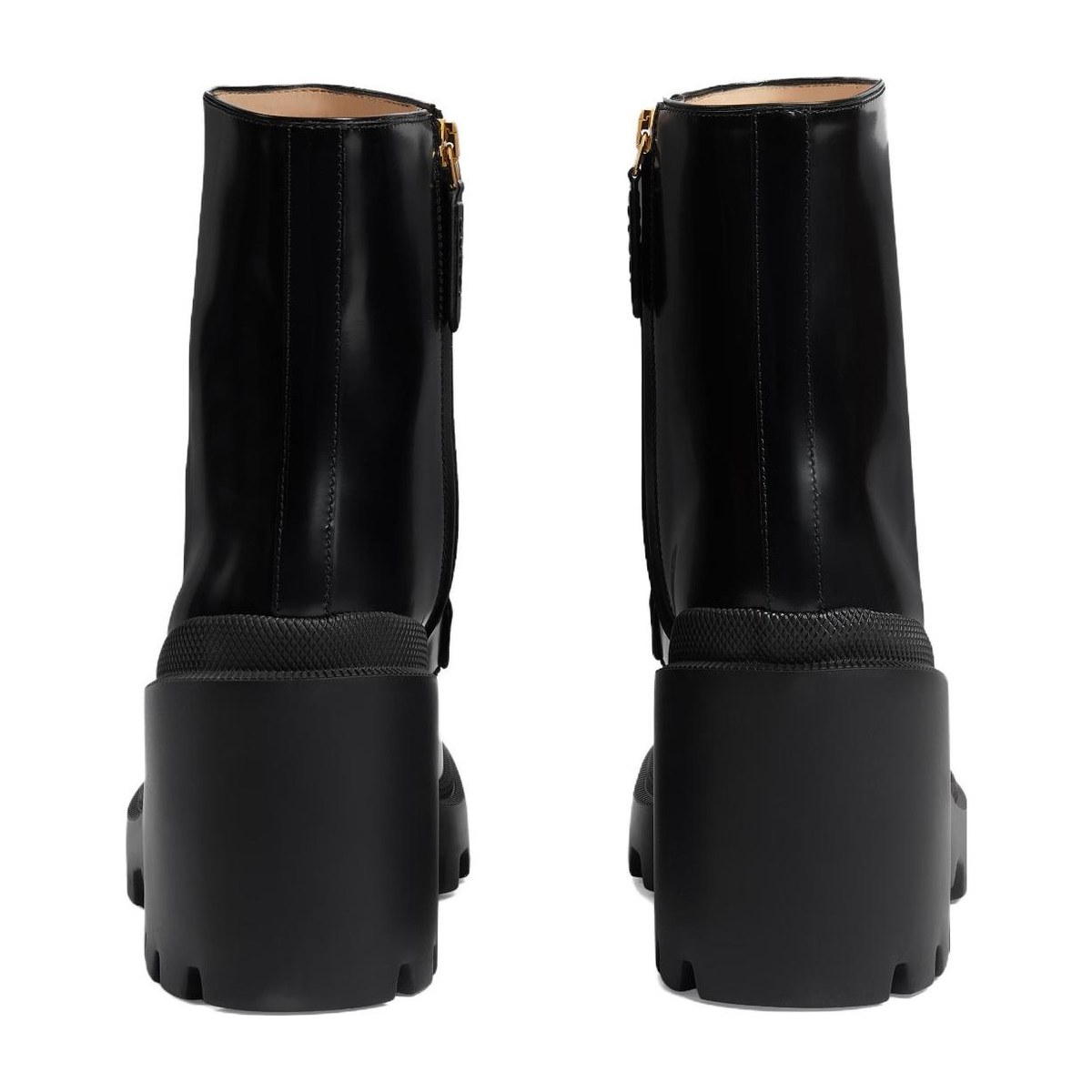 Gucci Leather Ankle Boots Black