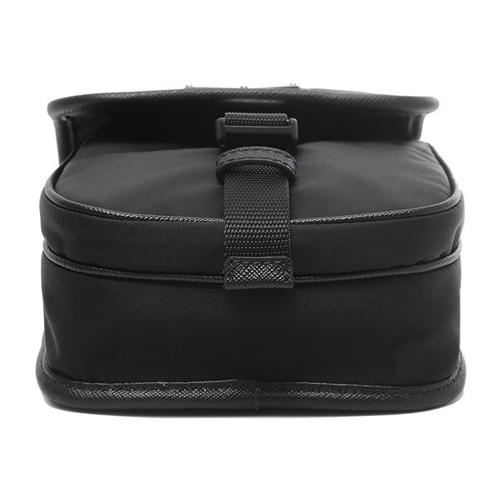 Prada Re-Nylon Triangle Logo Crossbody Bag Black