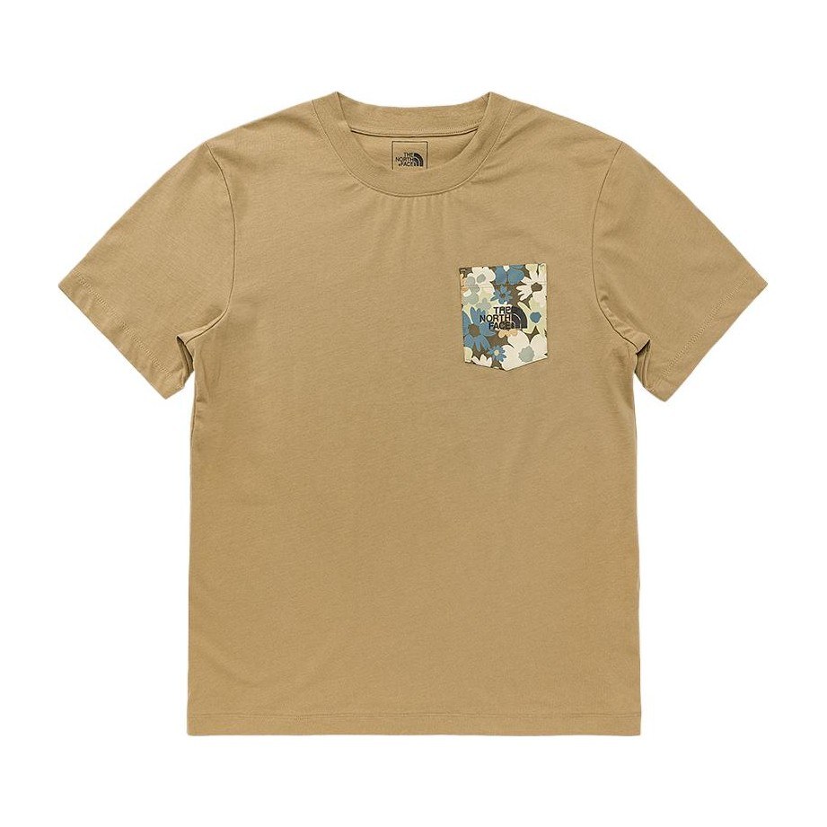 The North Face SS22 Floral Logo Pocket Tee Khaki