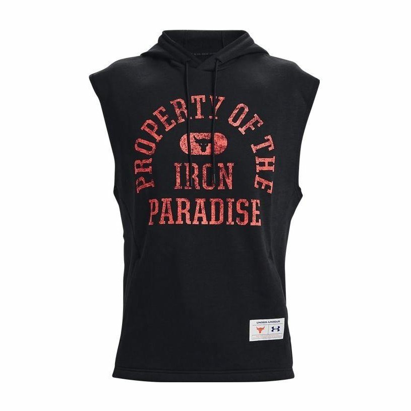 Under Armour Project Rock Sleeveless Hoodie Black