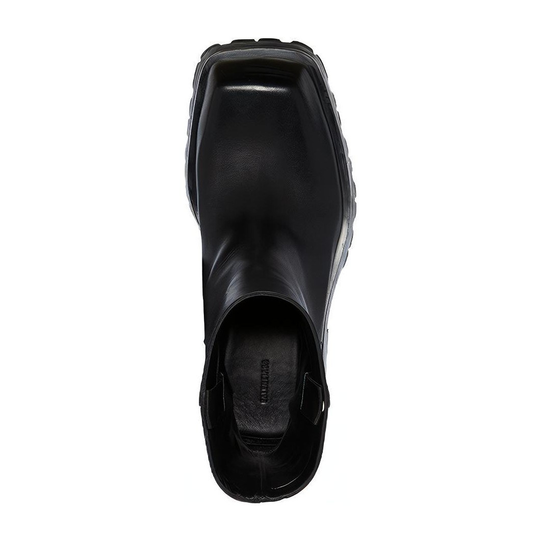 Balenciaga Trooper Leather Boots Black
