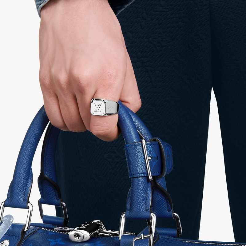Louis Vuitton Logo Ring Silver