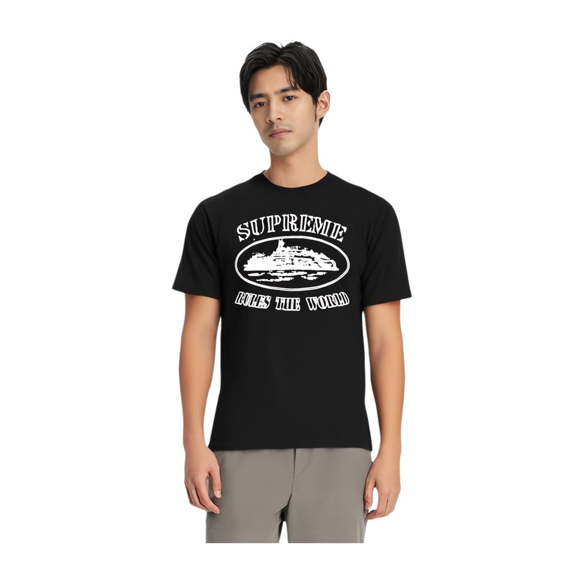 Supreme x Corteiz Rule The World Tee Black