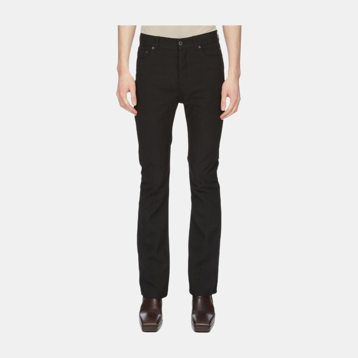Rick Owens RO Mid-Rise Pocket Flared Pants Black