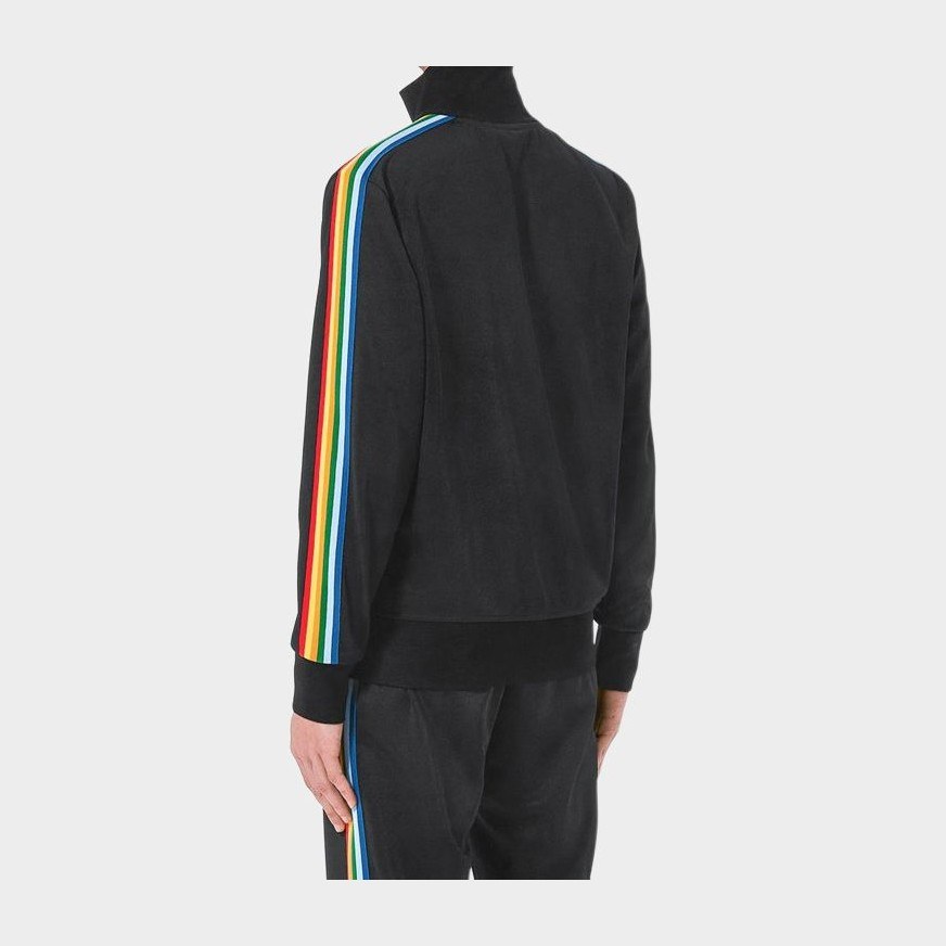 Palm Angels Black Rainbow Track Jacket