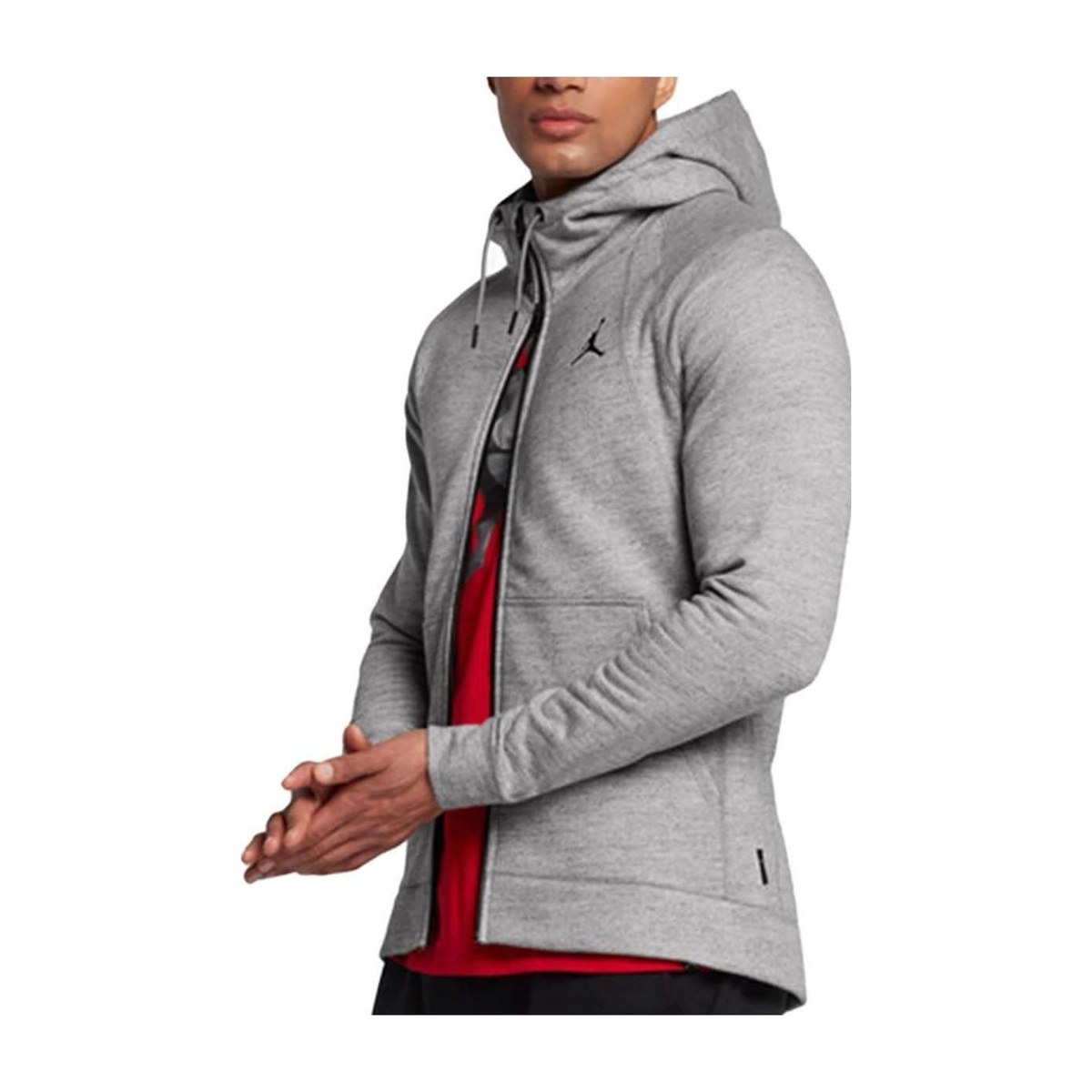 Jordan Logo Zip Hoodie Grey