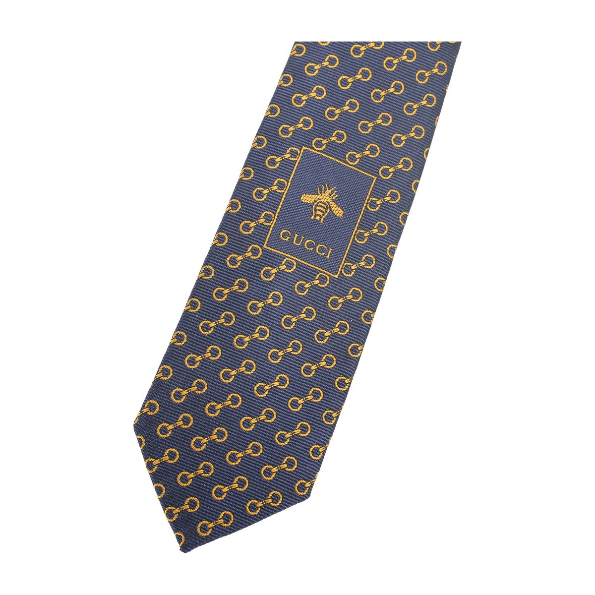 GUCCI Jacquard Tie Blue