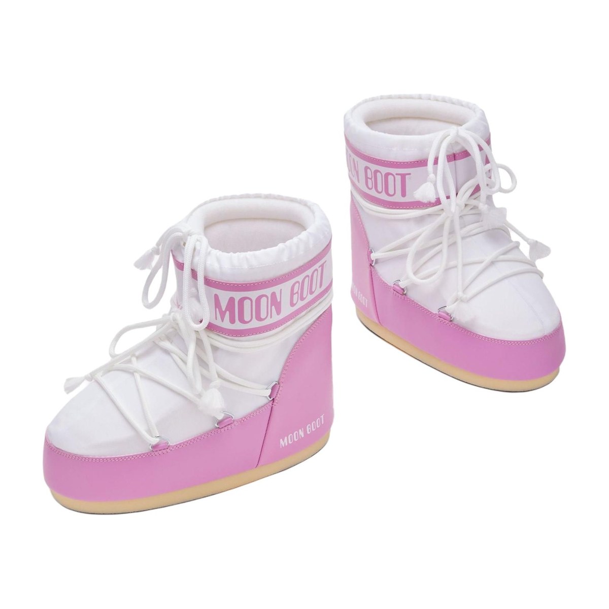 Moon Boot Icon Lace-Up Pink White