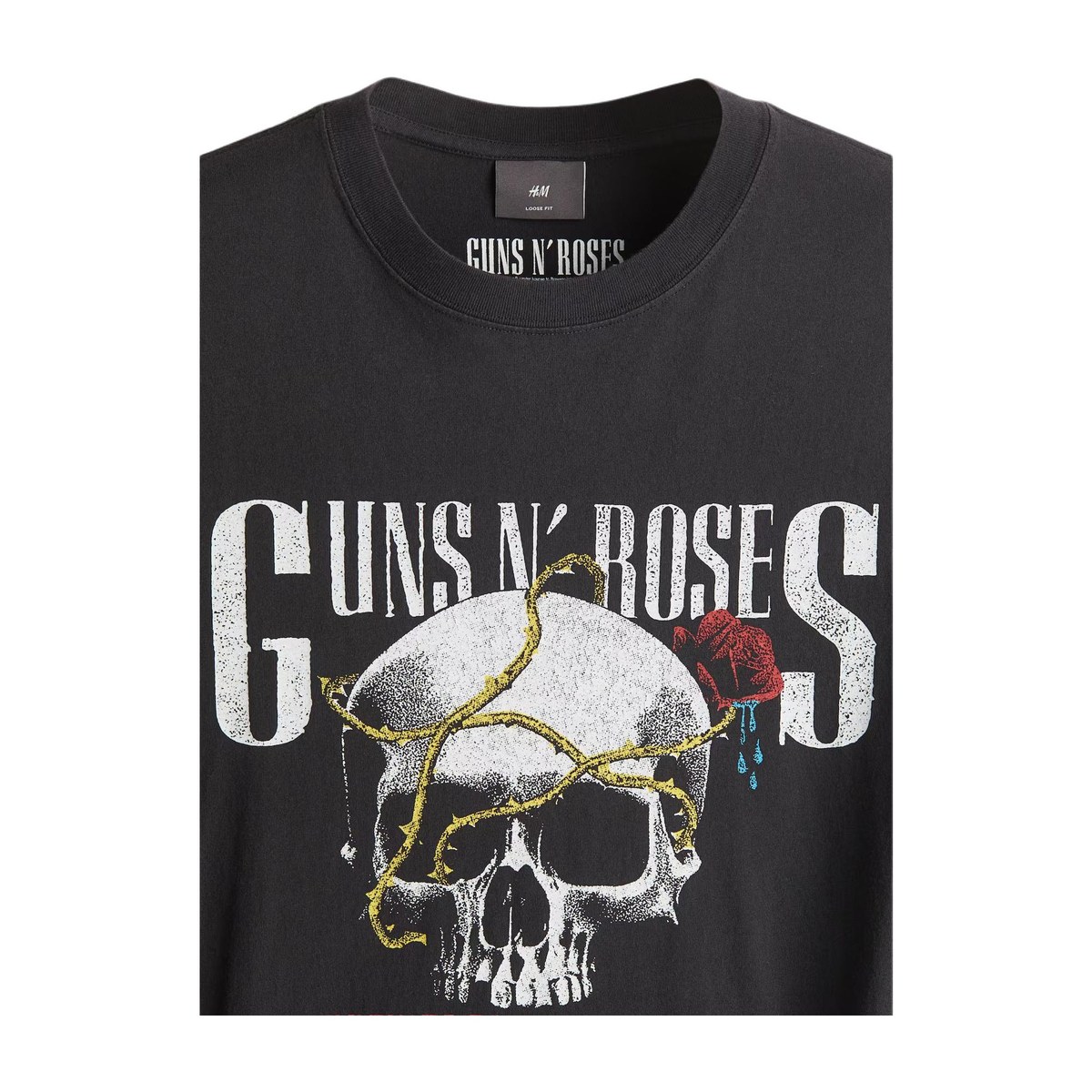 H&M Loose Fit Retro Skull Tee