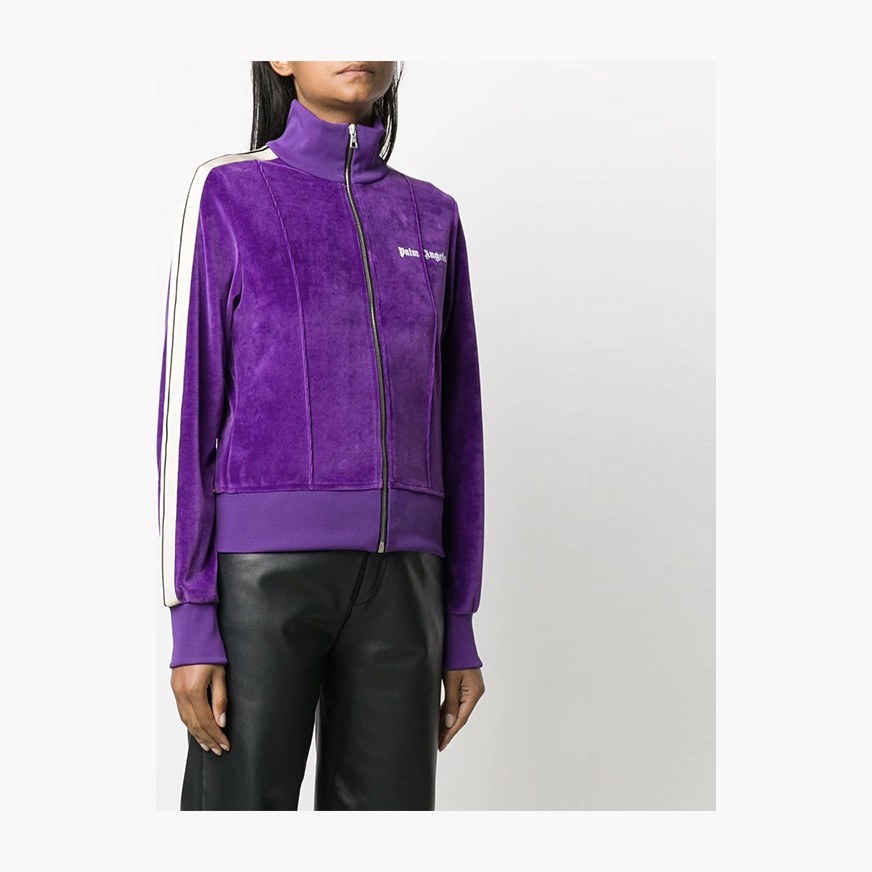 Palm Angels Chenille Track Jacket Purple