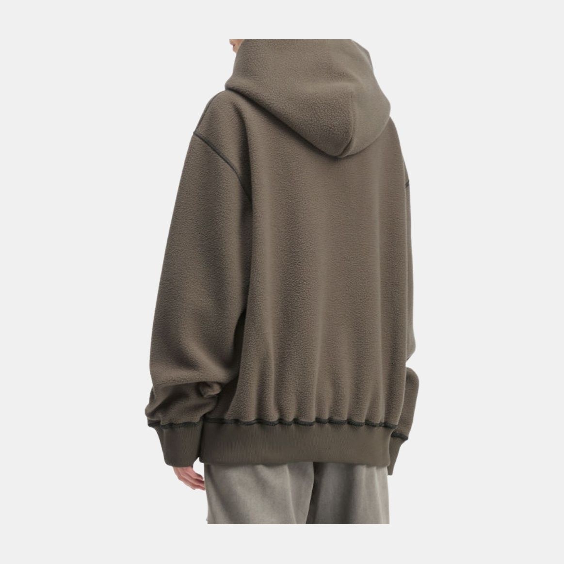 MM6 Maison Margiela Lettered Suede Hoodie