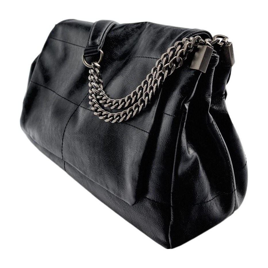 ZARA Chain Flap Shoulder Bag Black