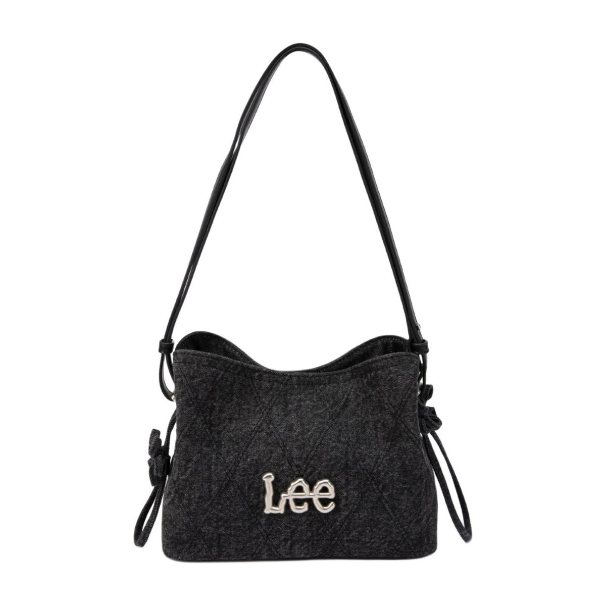 Lee Denim Quilted Shoulder Bag Black