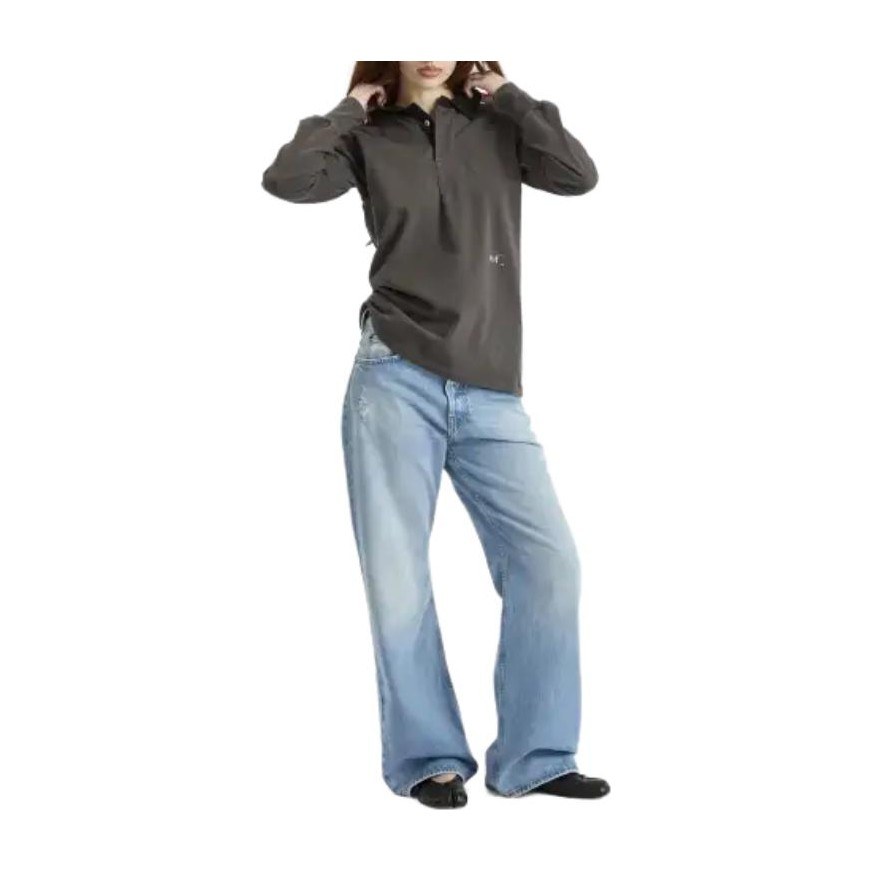 Maison Margiela Long Sleeve Polo Anthracite