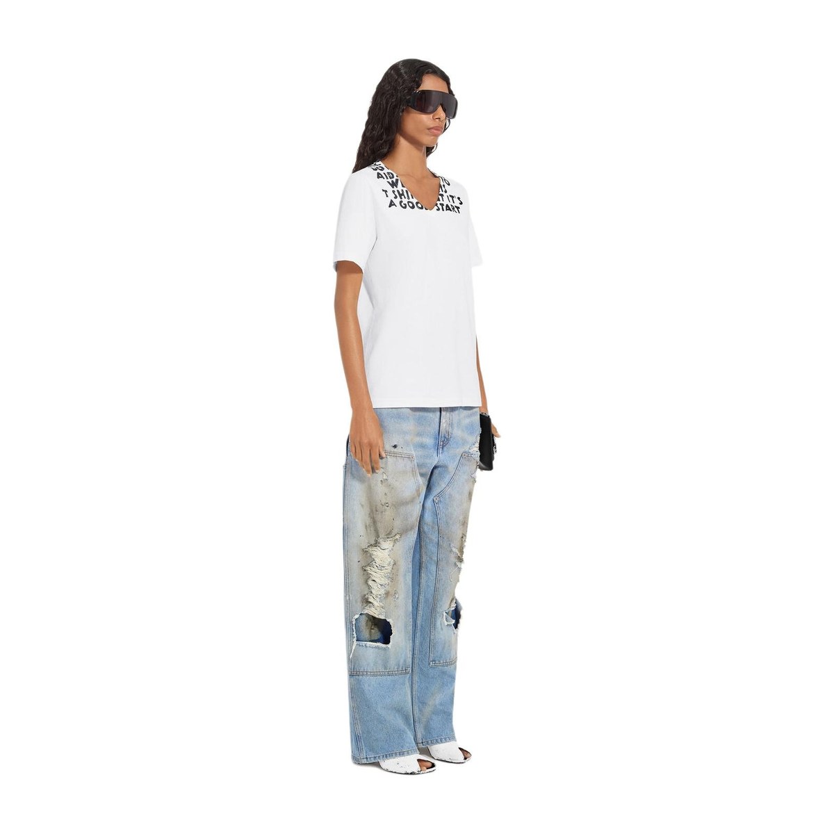 MM6 Maison Margiela SIDA V-neck T-shirt