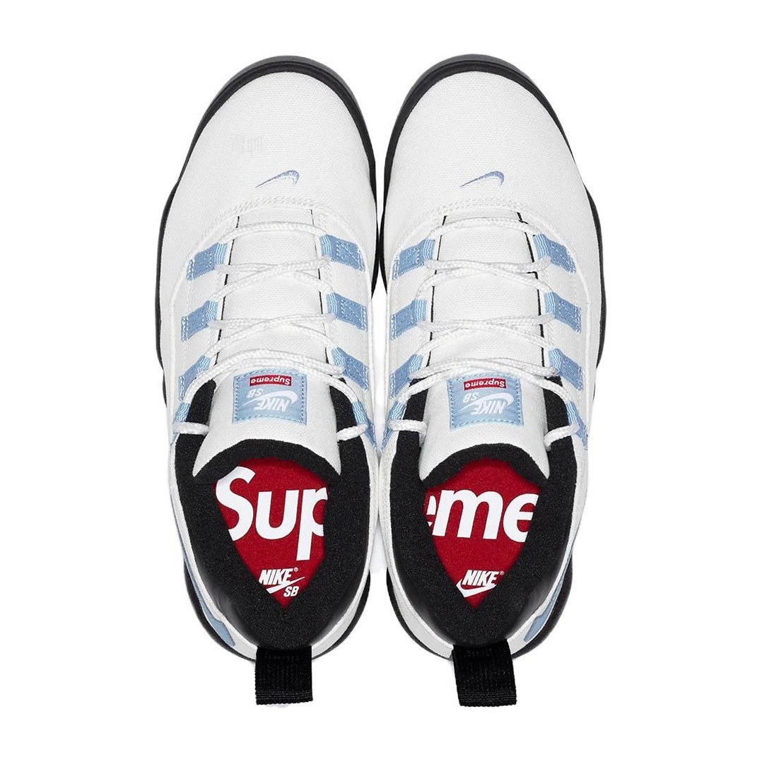 Supreme x Nike SB Darwin Low White