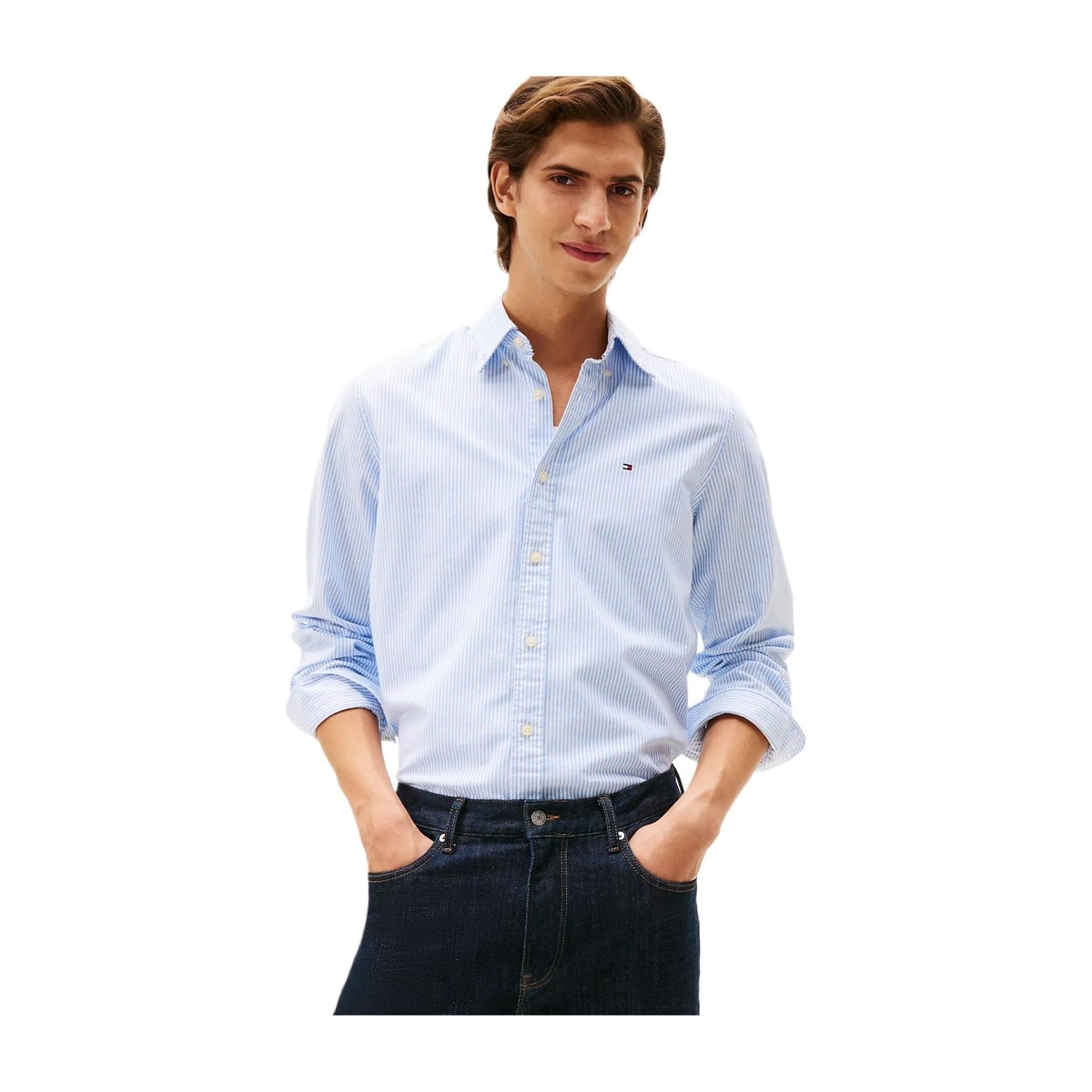 Tommy Hilfiger Regular Fit Stripe Stretch Oxford Shirt