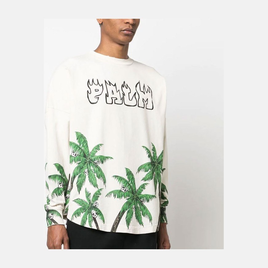 Palm Angels SS23 Crewneck Sweatshirt Off-White