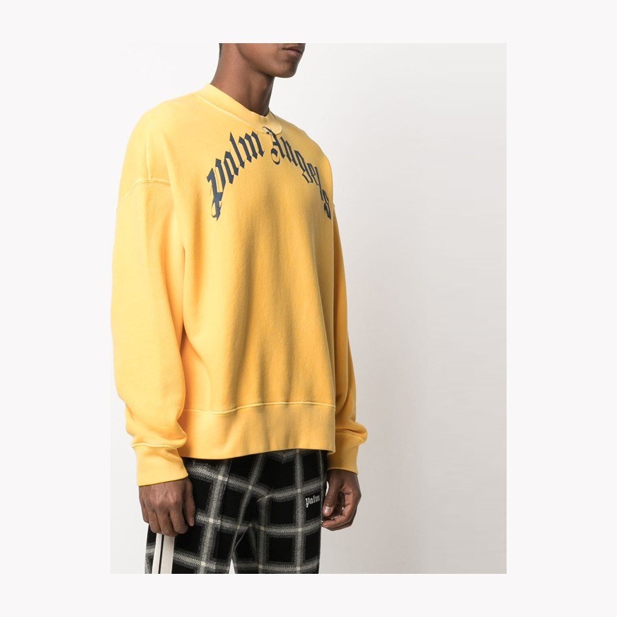 Palm Angels SS21 Logo Crewneck Yellow