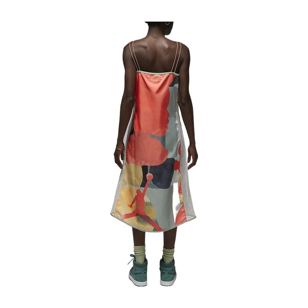 Jordan Mesh Tank Dress Red