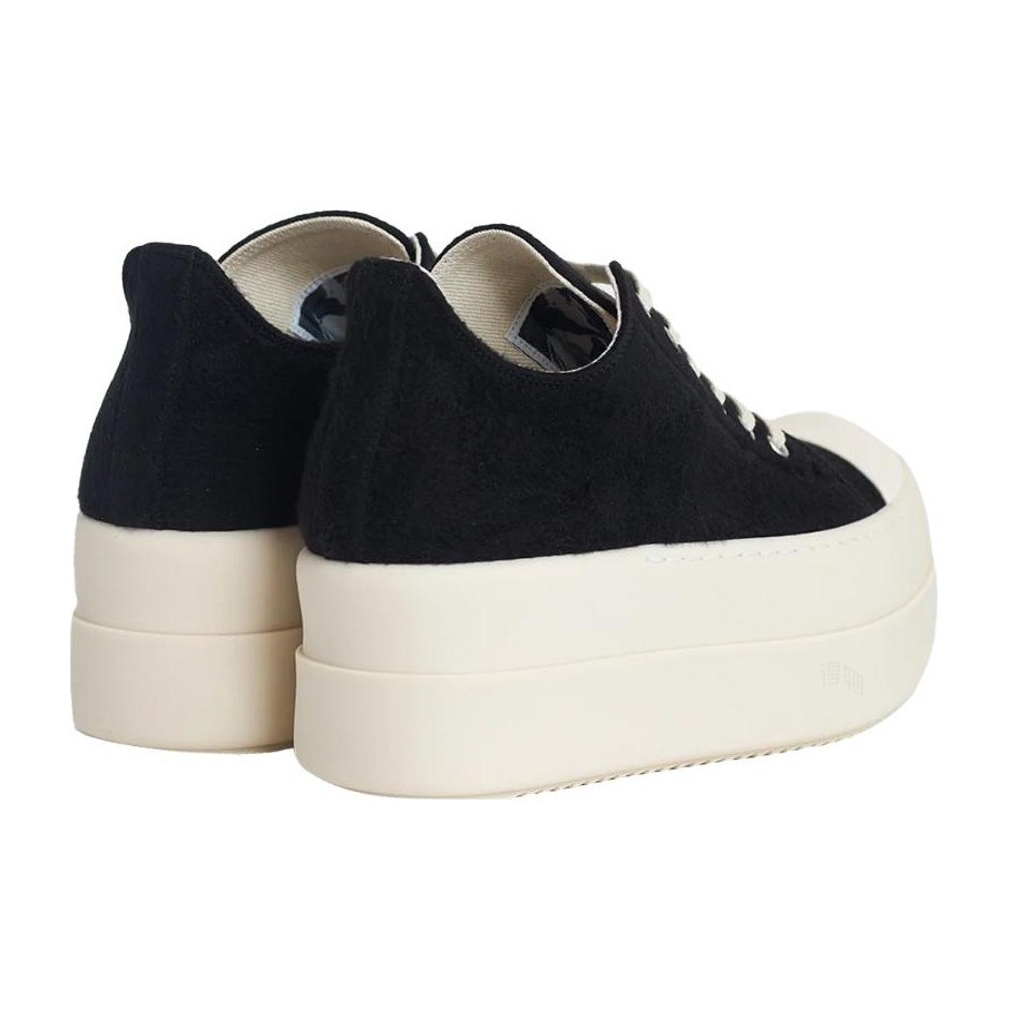 Rick Owens DRKSHDW Twill Platform Low Sneakers Black