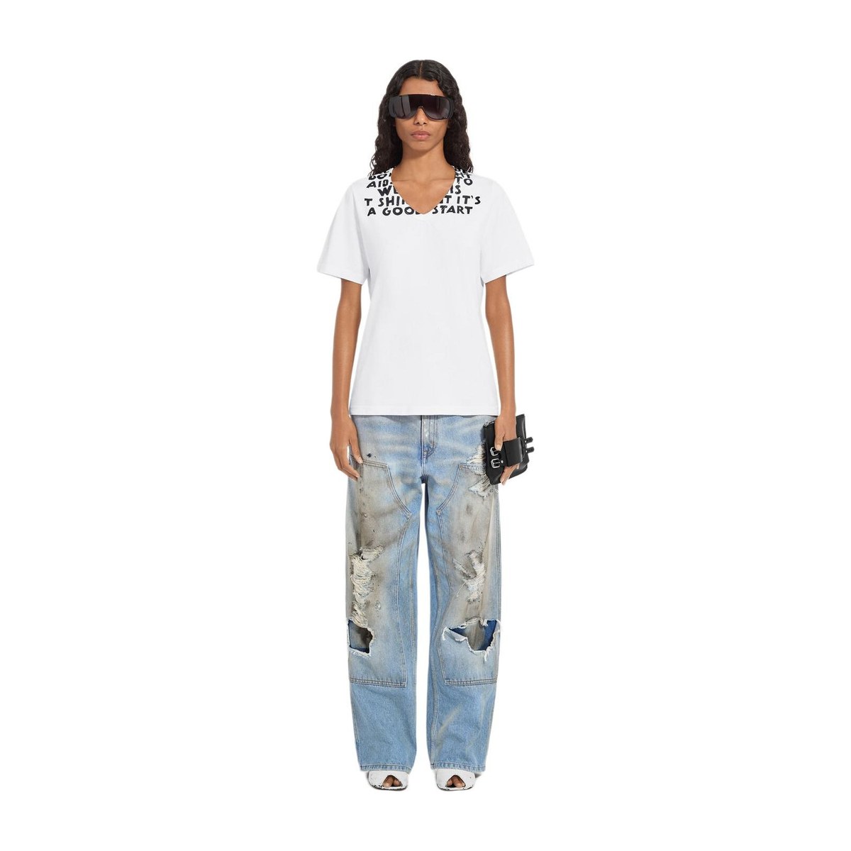 MM6 Maison Margiela SIDA V-neck T-shirt