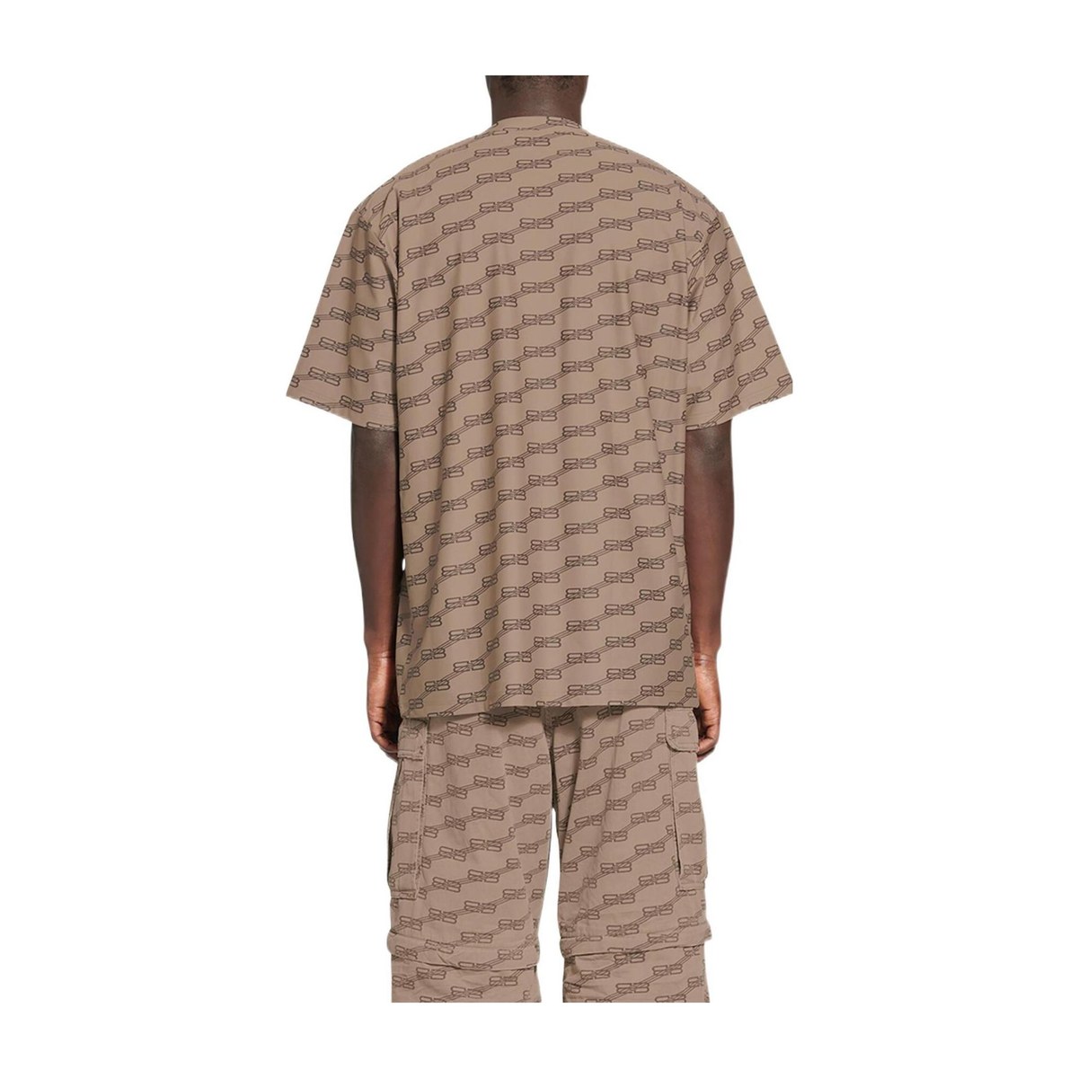 Balenciaga FW22 Logo Crewneck T-Shirt Brown