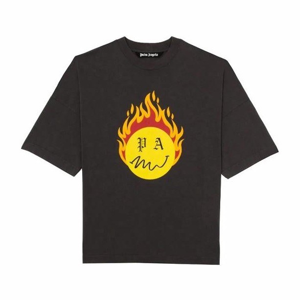 Palm Angels x Smiley SS21 T-Shirt Washed Black
