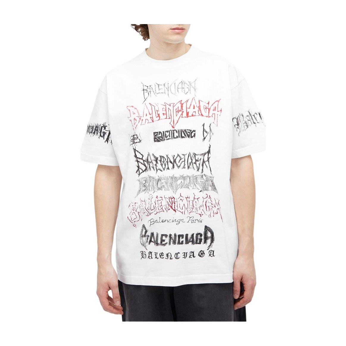 Balenciaga Logo Print T-Shirt White