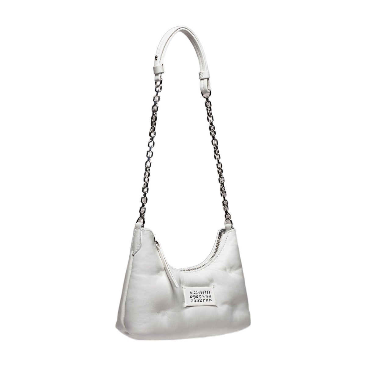 Maison Margiela Mini Quilted Leather Shoulder Bag White