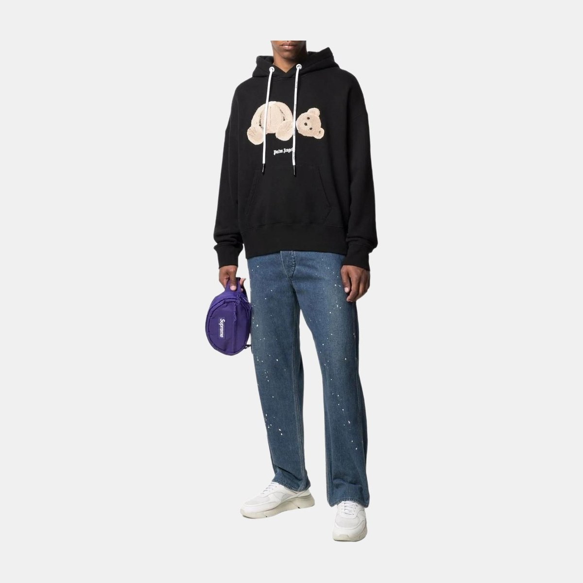 Palm Angels Bear Hoodie Black