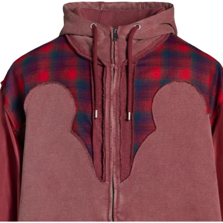 Maison Margiela x PENDLETON FW23 Bordeaux Hoodie