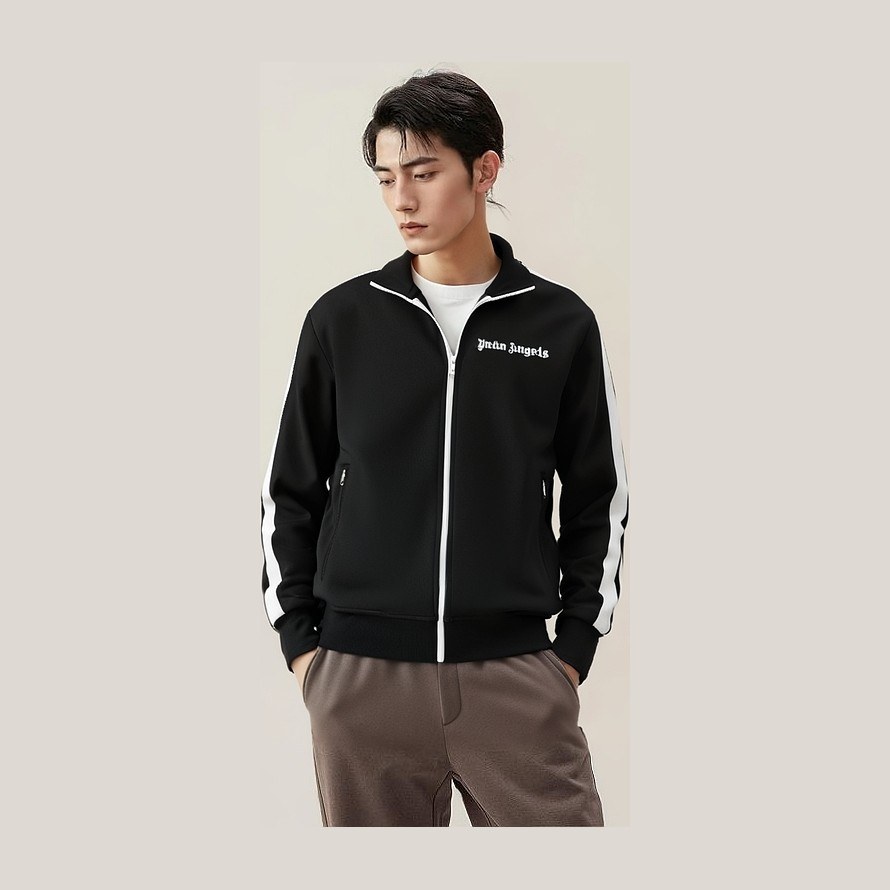 Palm Angels SS22 Logo Print Jacket Black