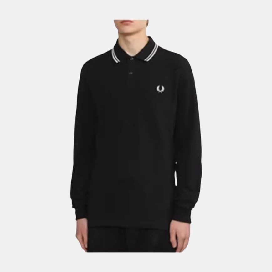 Fred Perry Long Sleeve Polo Black