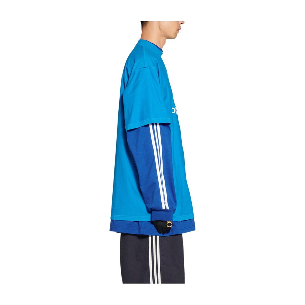 Balenciaga x Adidas Logo T-Shirt Blue